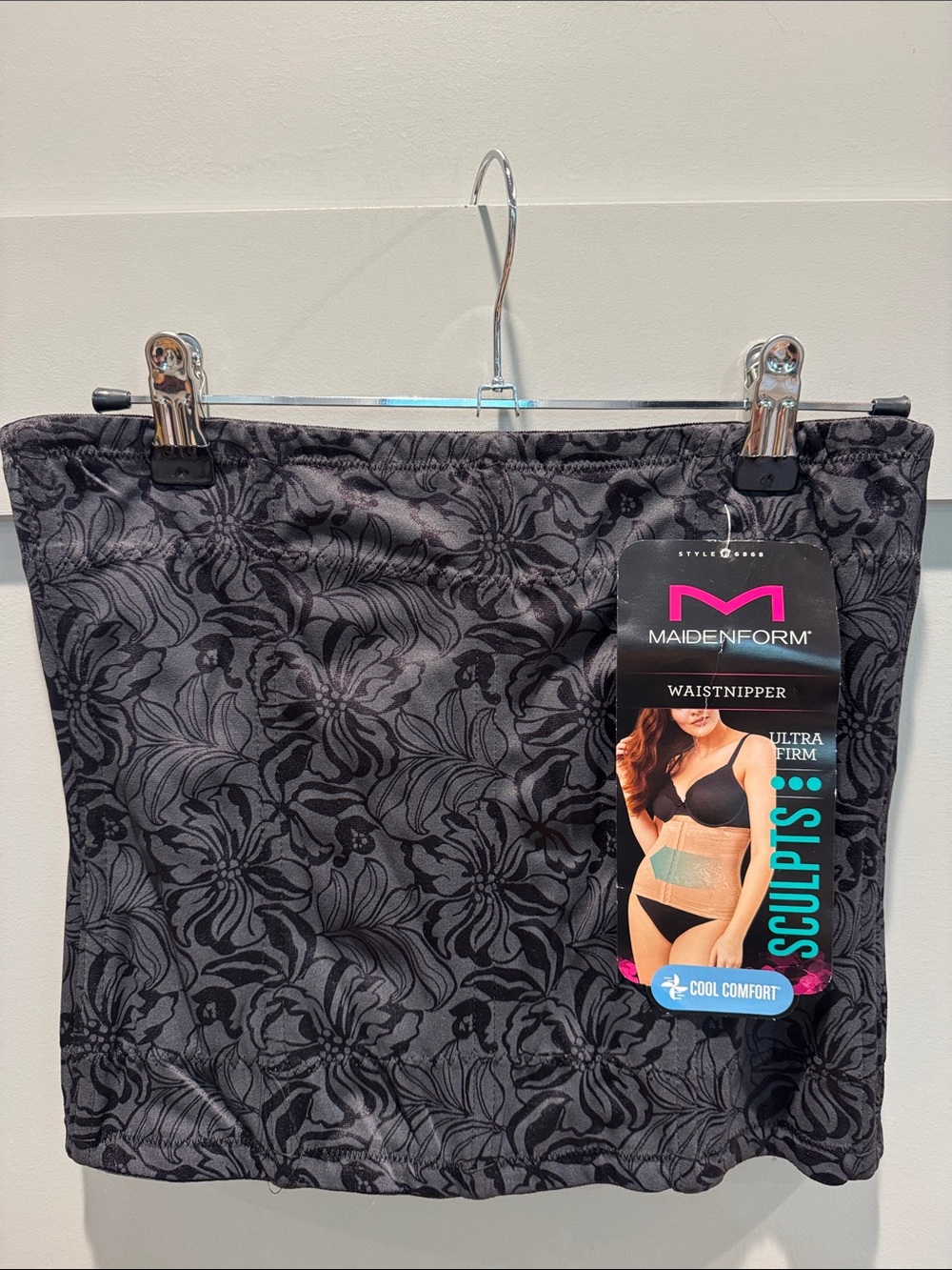 Maidenform Black Floral Waistnipper Skirtlet